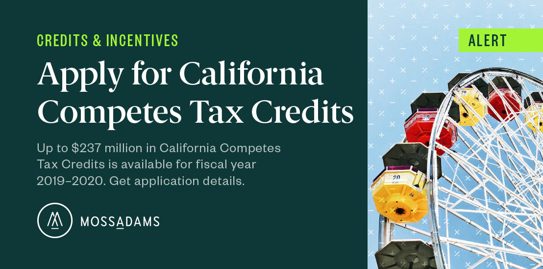 Application Dates For California Competes Tax Credit Program