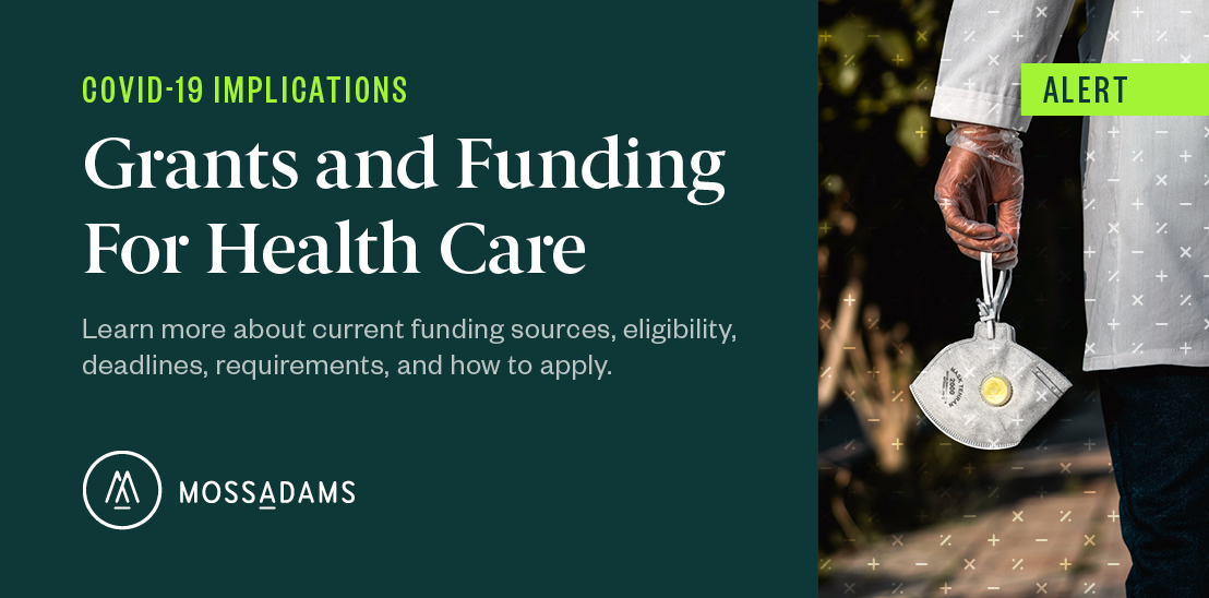 COVID19 Grants and Funding for Health Care Sector