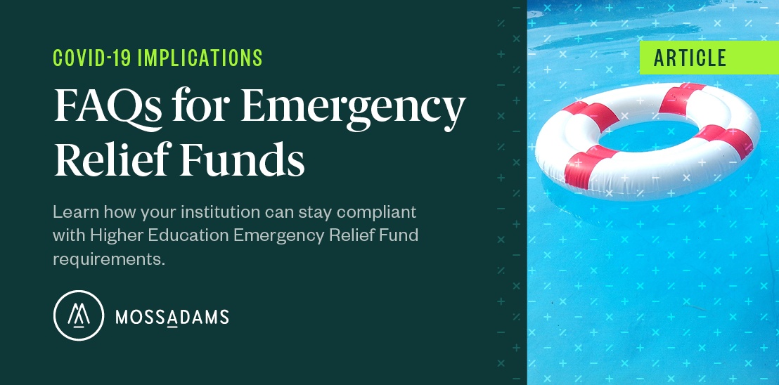Higher Education Emergency Relief Fund FAQs