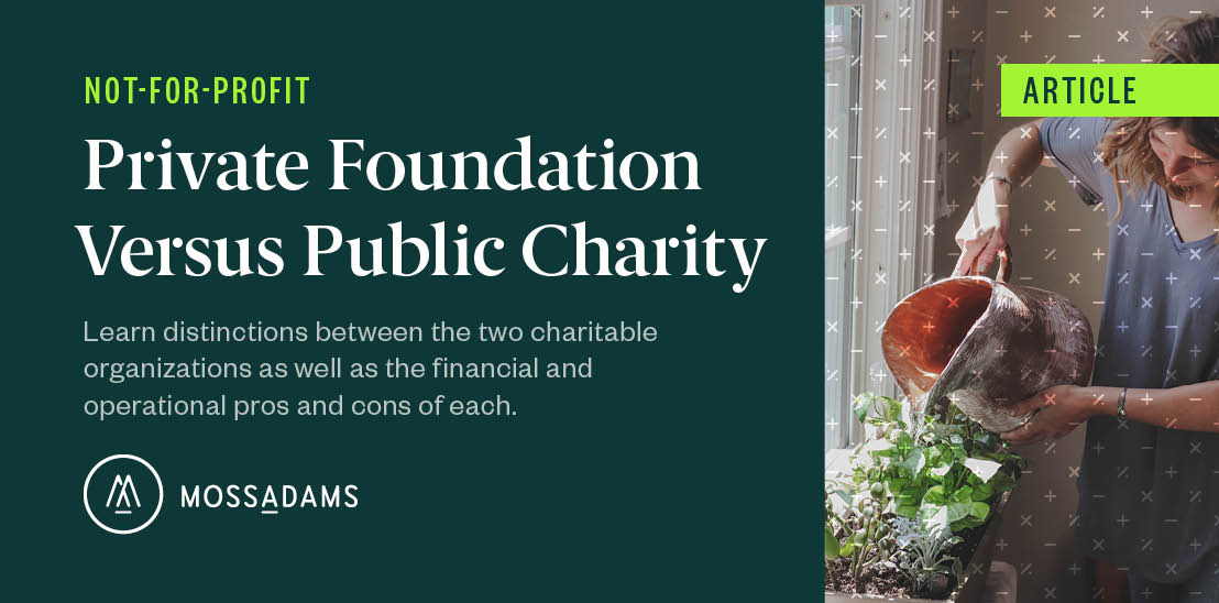 Foundation Vs Public Charity Chart
