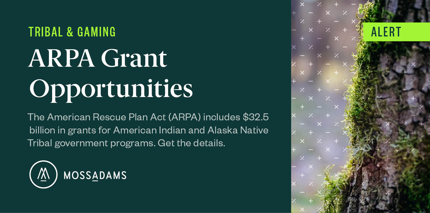 Pursue American Rescue Plan Act Grants for Tribes