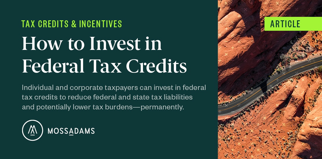 How To Acquire Federal Tax Credit Investments 