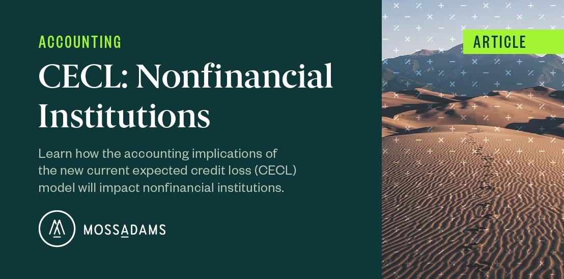 Impact of CECL Model on Nonfinancial Institutions